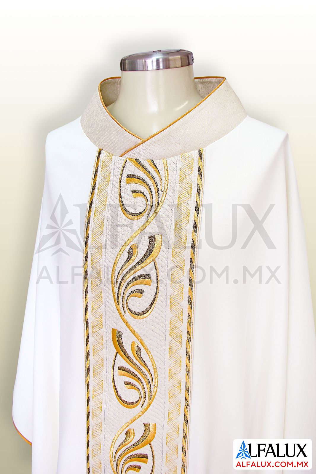 01 FUENTE Alfalux Casulla Central Perla Bronce Brocado 26